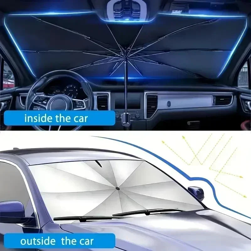 Car Front Windshield Sunshade Umbrella Summer Sun Protection Car Windshield Sunshades Cover Foldable